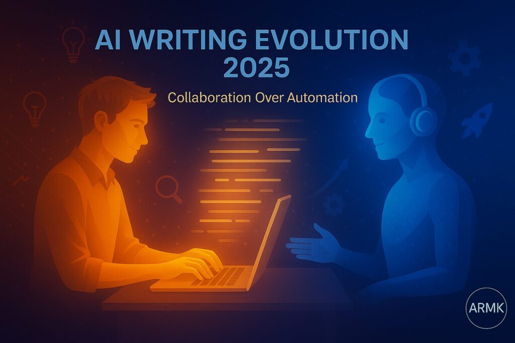 ai-evolution-2025.web AI evolution 2025 abstract artwork symbolizing collaboration between human creativity and artificial intelligence – ARMK branding