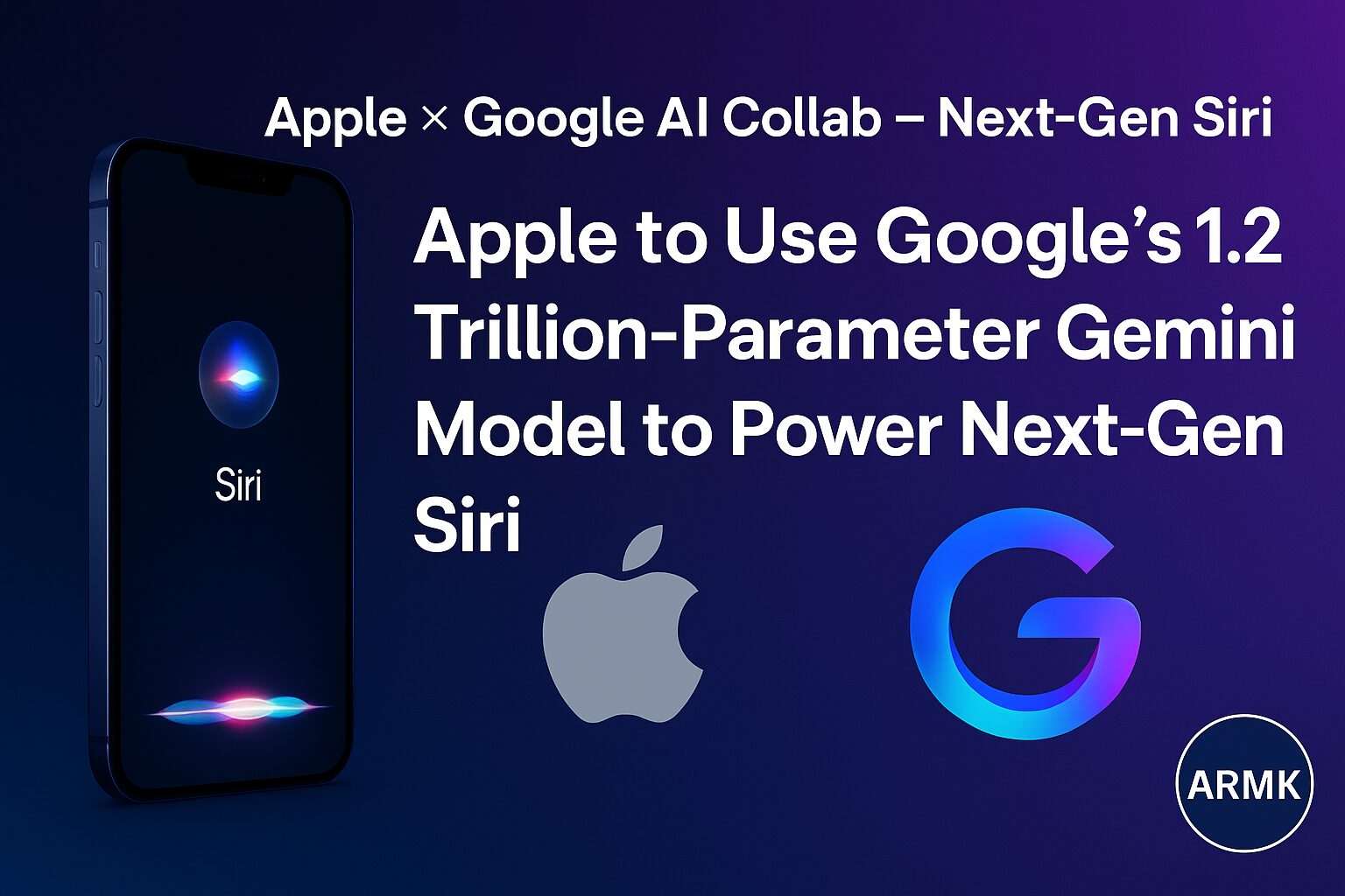 Apple and Google announce AI collaboration — Apple to integrate Google’s Gemini 1.2 trillion-parameter model into Next-Gen Siri for advanced intelligence and personalization.