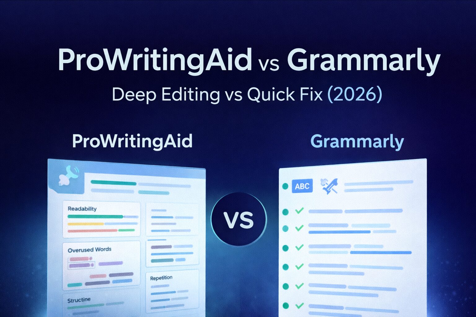 ProWritingAid vs Grammarly (2026): Deep Editing vs Quick Fix — Which One Should You Trust?